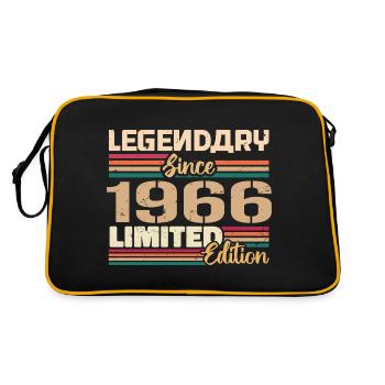 1966 Millésime 1966 Anniversaire Né En 1966 - Sac Retro - noir/or - Dos