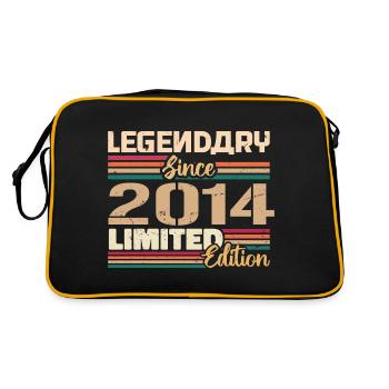 2014 Vintage 2014 Geburtstag geboren im Jahr 2014 - Retro Tasche - Schwarz/Gold - Hinten