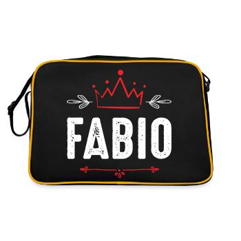 Fabio - Retro Tasche - Schwarz/Gold - Hinten