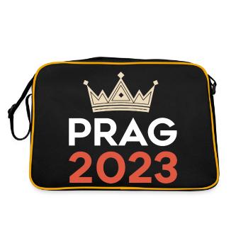 Prag 2023 - Retro Tasche - Schwarz/Gold - Hinten