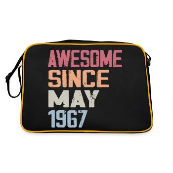 Mai 1967 Geburtstag 1967 Retro 1967 Mai Jahrgang - Retro Tasche - Schwarz/Gold - Hinten
