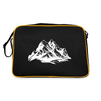 Mountains Alps Silhouette - Retro Bag - black/gold - Back