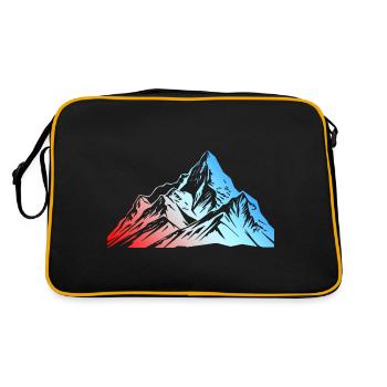 Mountains Silhouette Symbol - Retro Bag - black/gold - Back