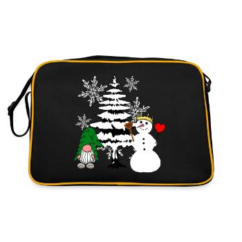Forêt de Noël Nikolaus Schneemann Père Noël - Sac Retro - noir/or - Dos