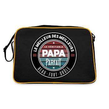 Le véritable papa parfait - Sac Retro - noir/or - Dos