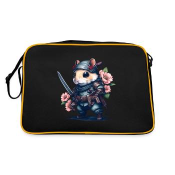 Le hamster ninja – incroyable et inoubliable - Sac Retro - noir/or - Dos