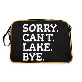 Tut mir leid, dass ich mich nicht verabschieden kann - Retro Tasche - Schwarz/Gold - Hinten