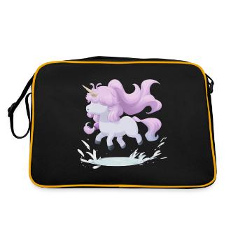 Water fun with unicorn: the leap into pleasure - Retro Bag - black/gold - Back