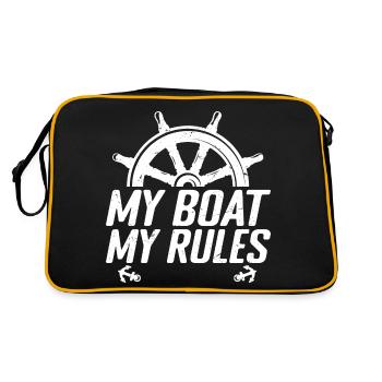 My boat my rules, Boating - Sac Retro - noir/or - Dos