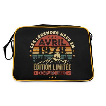 Les Légendes Sont Nées En Avril 1978 Cadeau 1978 - Sac Retro - noir/or - Dos
