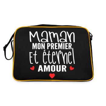 éternel amour cadeau maman - Sac Retro - noir/or - Dos