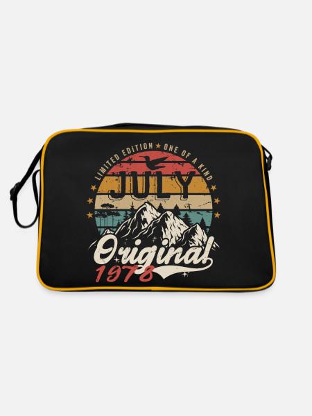July 1978 | Original Birthday July 1978 - Retro Bag - black/gold - Back