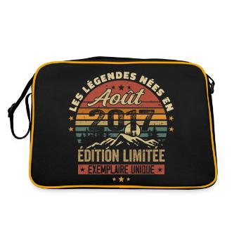 Août 2017 Cadeau Anniversaire Aout 2017 August - Sac Retro - noir/or - Dos