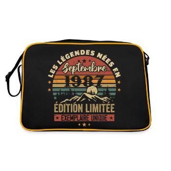 Rétro 1987 - Les légendes nées en Septembre 1987 - Sac Retro - noir/or - Dos