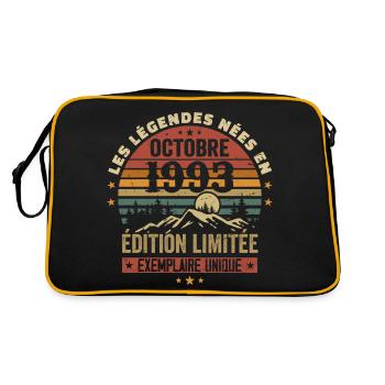 Born in October 1993 | Awesome since October 1993 - Retro Bag - black/gold - Back