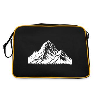 Mountains Alps Symbol Silhouette - Retro Bag - black/gold - Back