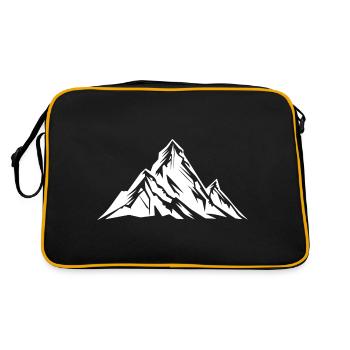 Mountains Silhouette Mountain Symbol - Retro Bag - black/gold - Back