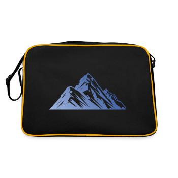 Mountains Silhouette - Retro Tasche - Schwarz/Gold - Hinten