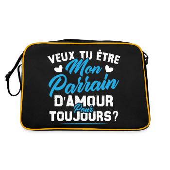 Veux Tu Être Mon Parrain D amour pour toujours - Sac Retro - noir/or - Dos