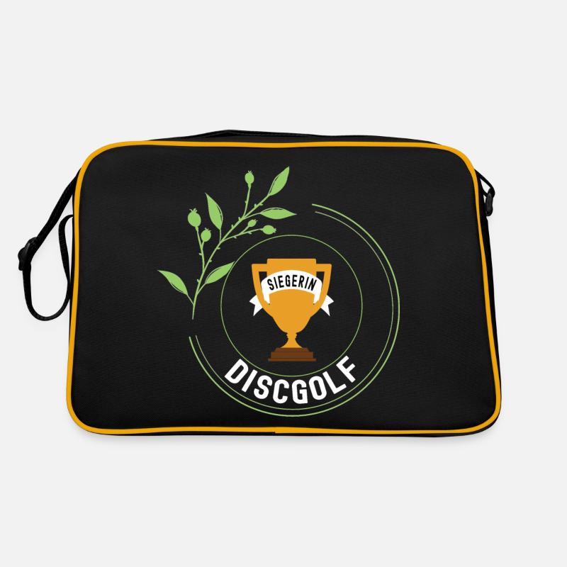 Discgolf Siegerin Gewinner Turnier Meisterschaft Retro Tasche