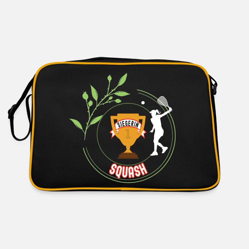 Squash Siegerin Gewinner Turnier Meisterschaft Retro Tasche