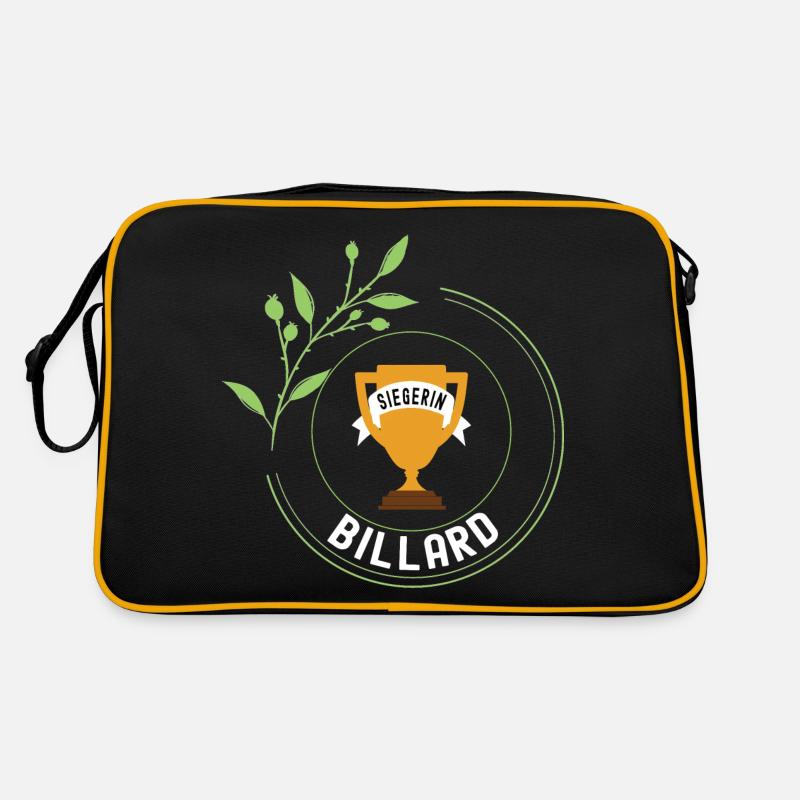 Billard Siegerin Gewinner Turnier Meisterschaft Retro Tasche