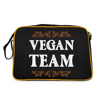 Équipe végétalienne - Sac Retro - noir/or - Dos