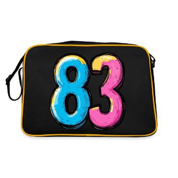 83 Number Colorful - Retro Bag - black/gold - Back