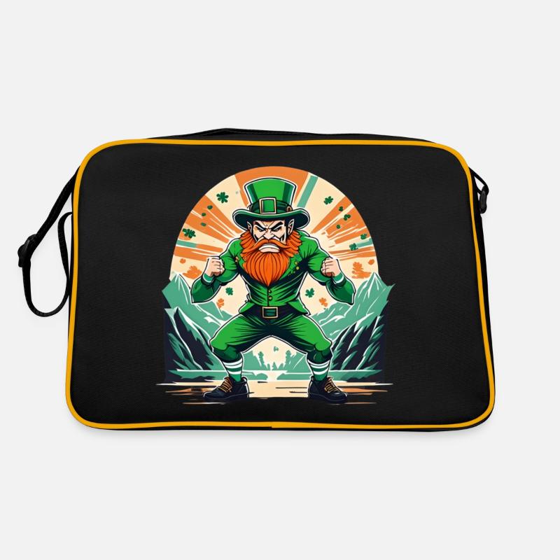 St. Patrick's Day Kleeblatt Kobold Retro Tasche