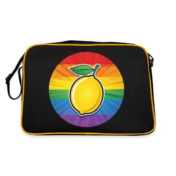 LGBTQ Citron Lime - Sac Retro - noir/or - Dos