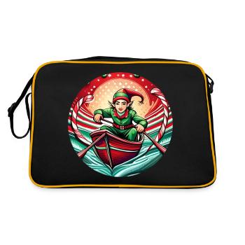 Aviron de lutin de Noël - Sac Retro - noir/or - Dos