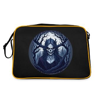 Gruseliges Halloween-partykostüm Waldhexe - Retro Tasche - Schwarz/Gold - Hinten