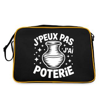 J'peux pas j'ai Poterie - Sac Retro - noir/or - Dos