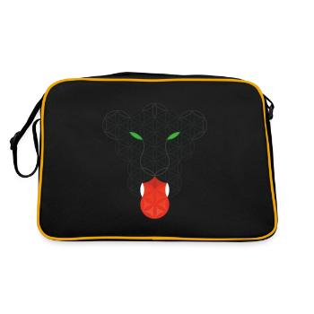 Panthère sacrée - Panthère noire de vie - T/O. - Sac Retro - noir/or - Dos