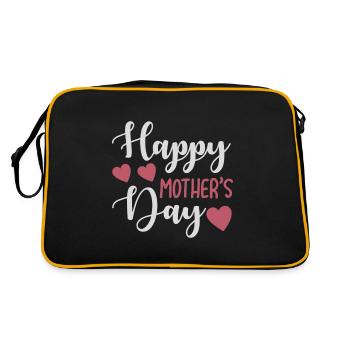 Muttertag - Retro Tasche - Schwarz/Gold - Hinten