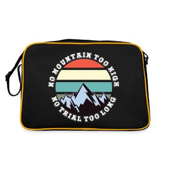 Kein Berg zu hoch, kein Weg zu lang - Retro Tasche - Schwarz/Gold - Hinten