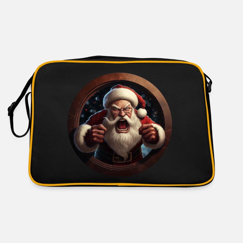 Wütender Weihnachtsmann Retro Tasche