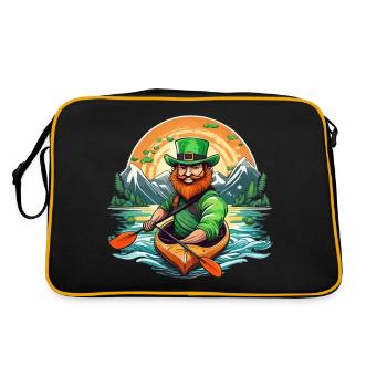 St. Patrick's Day Shamrock Kayak - Retro Bag - black/gold - Back
