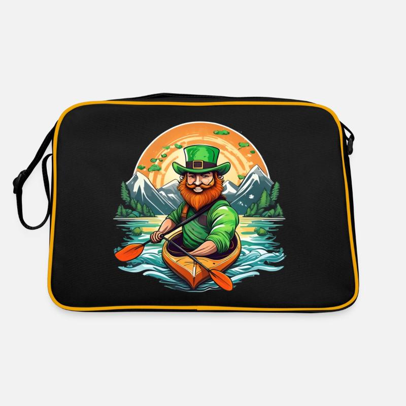 St. Patrick's Day Shamrock Kayak Retro Bag