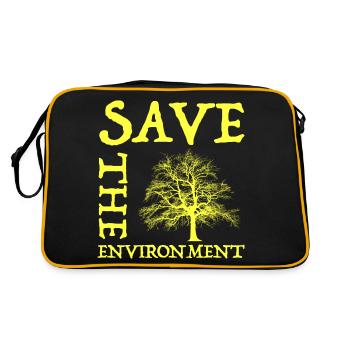Protect the environment | Climate change, global warming mitigation - Retro Bag - black/gold - Back