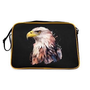 Eagle Head Bird of Prey Bird Animal Nature - Sac Retro - noir/or - Dos