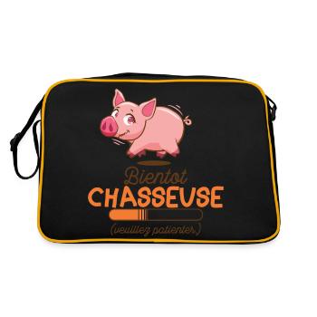 chasseur bientôt chasseuse chasseuses en cours - Sac Retro - noir/or - Dos