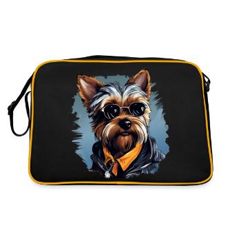 Urban Tinker: Streetwise Yorkshire Terrier Vibes - Retro Bag - black/gold - Back