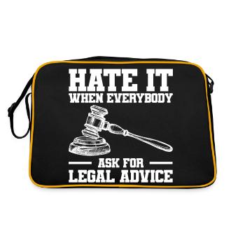 Anwalt Geschenke für Anwälte | Jurist Jura Student - Retro Tasche - Schwarz/Gold - Hinten