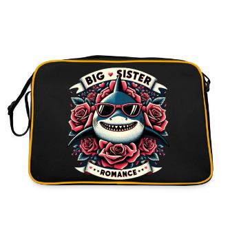 Grande soeur Shark Romance - Sac Retro - noir/or - Dos