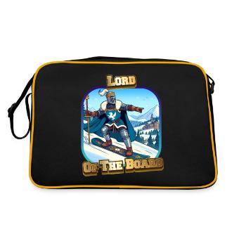 Lord Of The Board - Retro Tasche - Schwarz/Gold - Hinten
