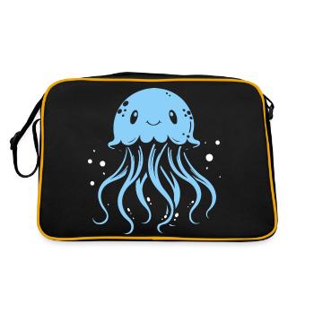 Flottez, méduses avec des tentacules, créatures marines - Sac Retro - noir/or - Dos