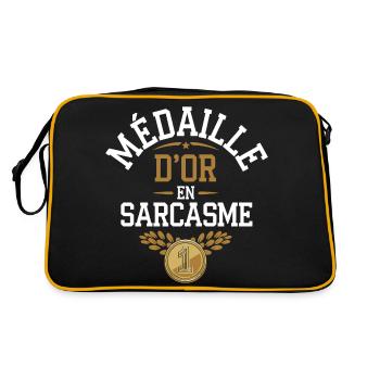 Médaille d'or en sarcasme - Sac Retro - noir/or - Dos