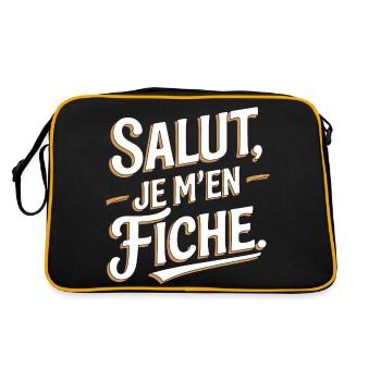 Salut je m'en fiche - Sac Retro - noir/or - Dos