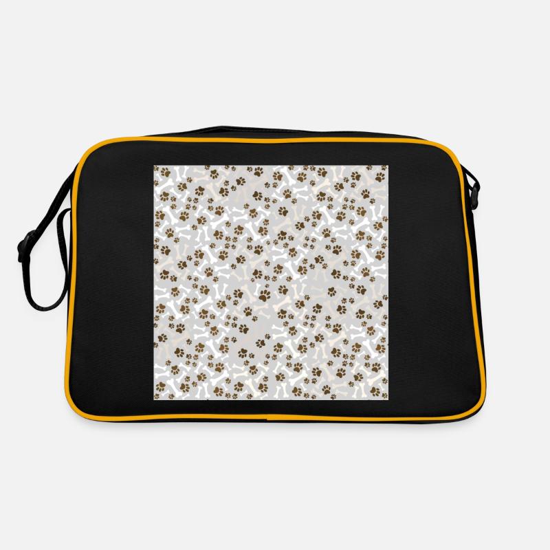 Dogs Bones And Paws pattern Retro Bag